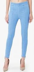 And Blue Solid Jeggings women