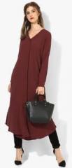 And Wine Solid Kurta women