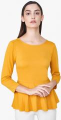 And Yellow Solid Blouse women