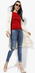 Annabelle By Pantaloons Off White Textured Shrug women