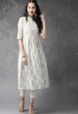 Anouk Cream Printed Kurta women