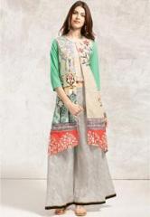 Anouk Cream Printed Shrug women