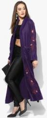 Antheaa Purple Embellished Shrug women