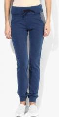 Antigravity Blue Embroidered Casual Trouser women