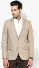 Arrow Beige Solid Blazer men