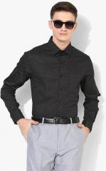 Arrow Black Printed Slim Fit Formal Shirt men