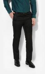 Arrow Black Solid Regular Fit Formal Trouser men