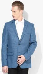 Arrow Blue Solid Blazer men