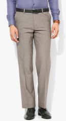 Arrow Brown Self Design Slim Fit Formal Trouser men