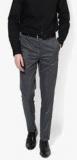 Arrow Dark Grey Solid Regular Fit Formal Trouser men