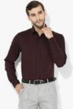 Arrow Maroon Solid Slim Fit Formal Shirt men