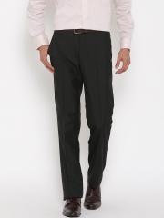 Arrow Men Black Smart Fit Formal Trousers