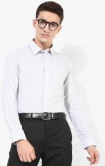 Arrow New York Grey Printed Slim Fit Formal Shirt men