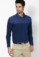 Arrow New York Navy Blue Formal Shirt men