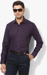 Arrow Purple Solid Regular Fit Formal Shirt men