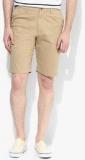 Arrow Sports Khaki Solid Shorts men