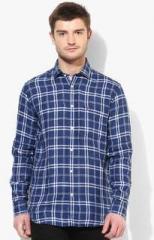 Arrow Sports Navy Blue Checked Casual Shirt men