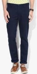 Arrow Sports Navy Blue Solid Slim Fit Chinos men