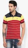 Arrow Sports Red Striped Polo T Shirt men