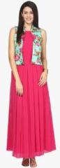 Athena Multicoloured Printed Maxi Dress With Jacket women