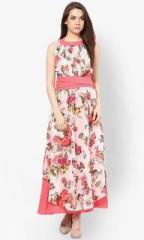 Athena Pink Colored Printed Maxi Dress women