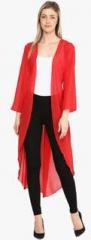 Athena Red Solid Shrug women