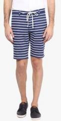 Atorse Navy Blue Striped Shorts men