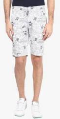 Atorse White Printed Shorts men