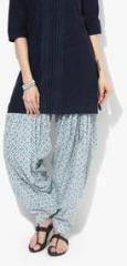 Aurelia Blue Printed Cotton Patiala Salwar women