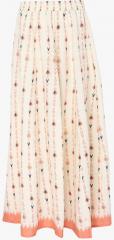 Aurelia Cream Printed Flared Skirt women