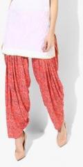 Aurelia Pink Printed Crepe Blend Patiala Salwar women