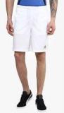 Aurro Sports White Solid Shorts Men