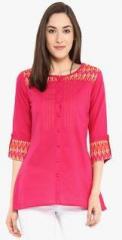 Avaana Pink Printed Tunic women