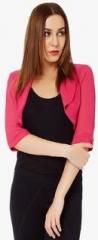 Avirate Pink Solid Shrug women