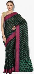 Avishi Black Printed Saree women