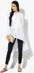 Ayaany White Embroidered Tunic women