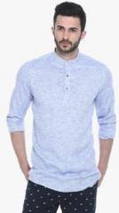 Basics Blue Solid Kurta men