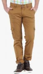 Basics Brown Regular Fit Cargos men