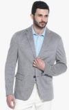 Basics Grey Solid Blazer men