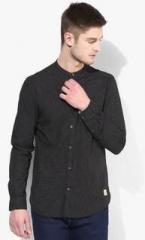 Bay Island Black Printed Slim Fit Casual Shirt men