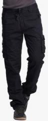 Beevee Black Solid Cargo men