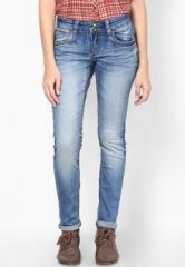 Being Human Clothing Light Blue Washed Jeans women