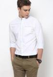 Being Human Clothing Solid White Casual Shirt Men