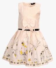 Bella Moda Cream Casual Dress girls