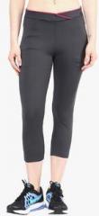 Berge Grey Solid Capri women