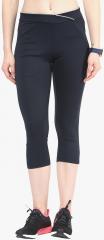 Berge Navy Blue Solid Capri women