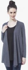 Besiva Grey Solid Shrug women