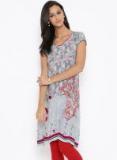 Biba Blue & Grey Printed A Line Tunic women