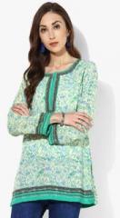 Biba Green Printed Kurti women