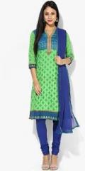 Biba Green Printed Salwar Kameez Dupatta women